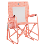 Luxury Camp Stowaway Rocker - Choice 794 - Freestyle Rocker Portable Outdoor Folding Chair - Coral Mosaic