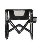 Premium All-Weather Stowaway Rocker with Side Table - Choice 253 - Heavy-Duty Kickback Rocker with Beverage Holder Detail