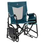 Premium All-Weather Stowaway Rocker with Side Table - Choice 253 - Heavy-Duty Kickback Rocker with Beverage Holder Detail