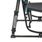 Premium All-Weather Stowaway Rocker with Side Table - Choice 253 - Heavy-Duty Kickback Rocker with Beverage Holder Detail