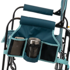 Premium All-Weather Stowaway Rocker with Side Table - Choice 253 - Heavy-Duty Kickback Rocker with Beverage Holder Detail