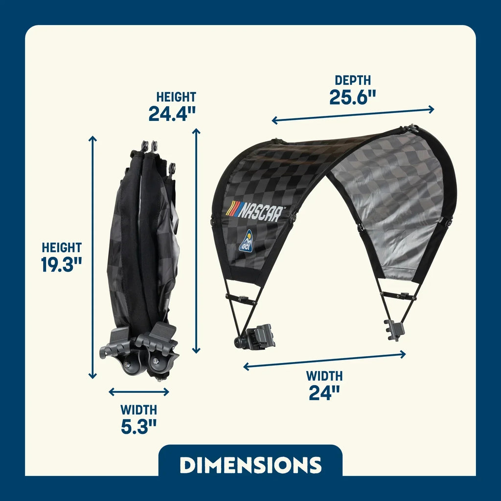 UV-Protection SunShade Accessory - NASCAR - Choice 704 - Portable Beach Canopy with Adjustable Shade Angle Detail
