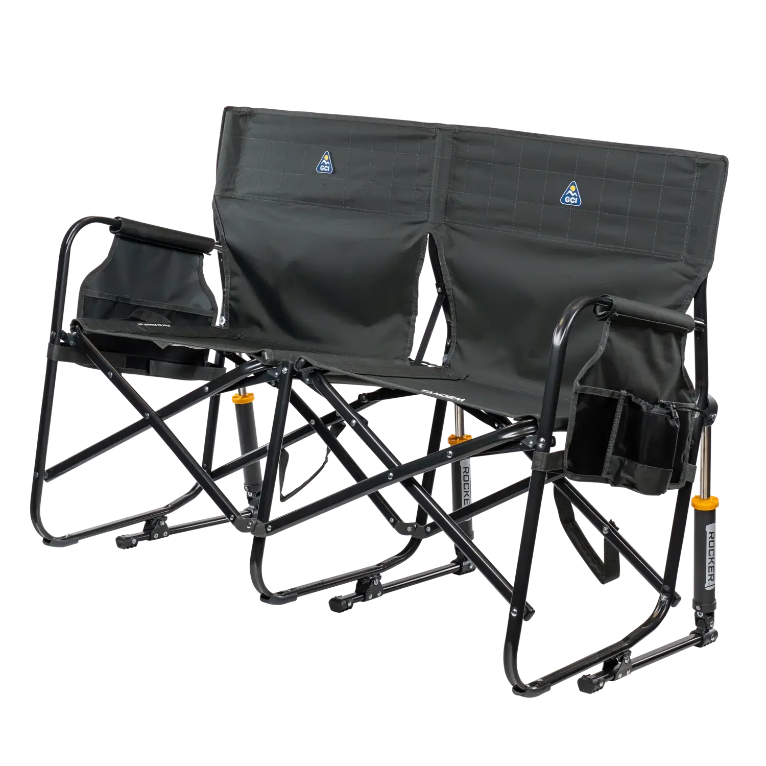Premium All-Weather Tandem Rocker - Choice 227 - Patented Spring-Action Rocking Chair for Camping Detail